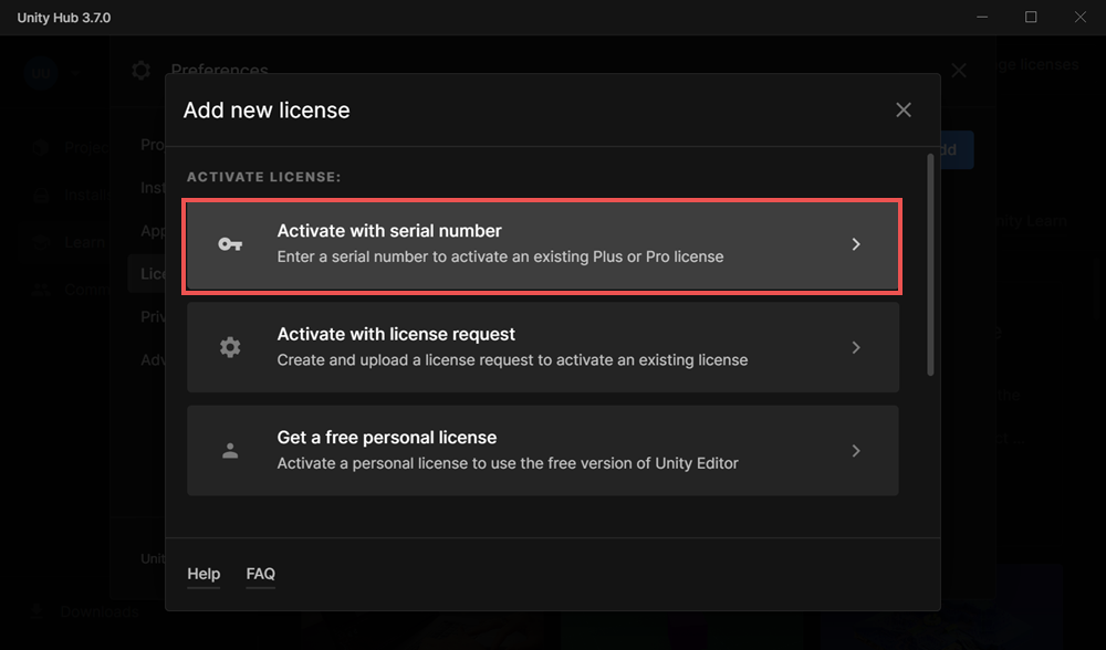 How do I activate my license? – Unity
