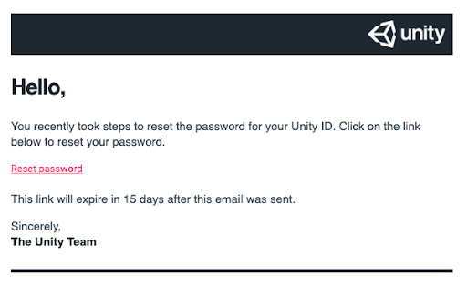 How do I reset my password? – Unity