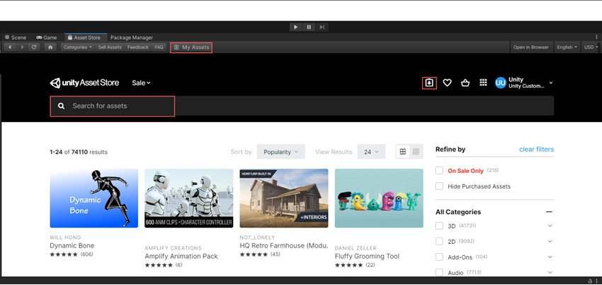 How do I download an asset? – Unity
